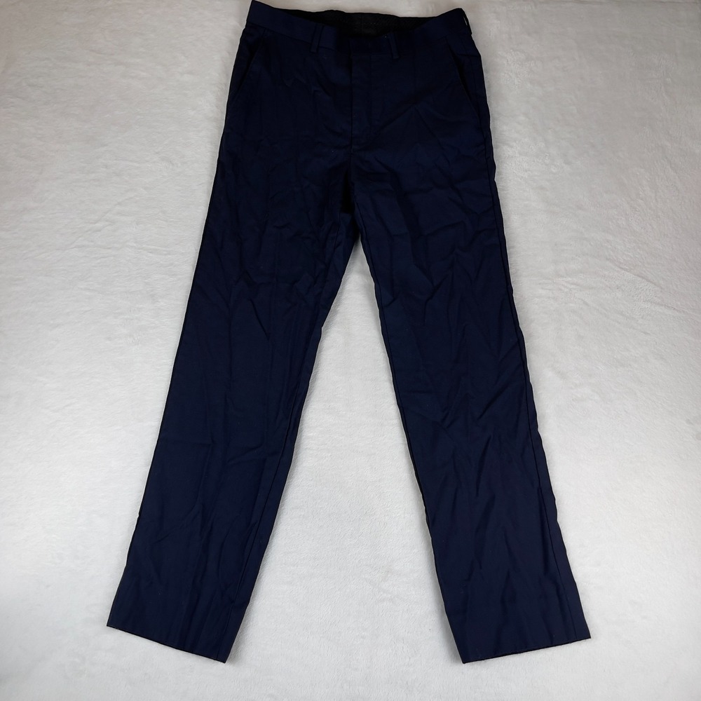 Ryan‎ Seacrest Chino Pants Men's 30x32 Navy Textured Straight Fit Flat Front